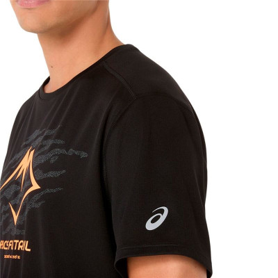 Men’s Short Sleeve T-Shirt Asics Fujitrail Logo Black