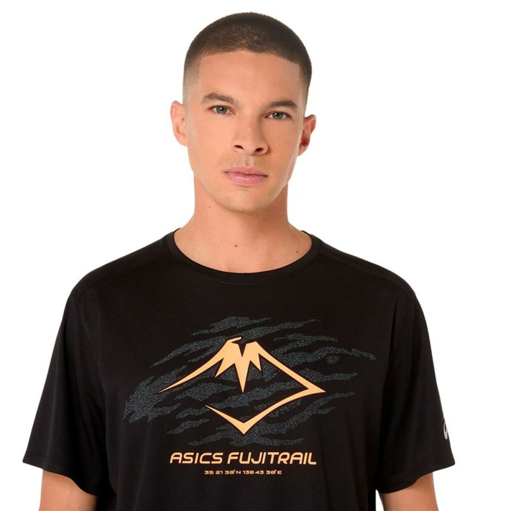 Men’s Short Sleeve T-Shirt Asics Fujitrail Logo Black