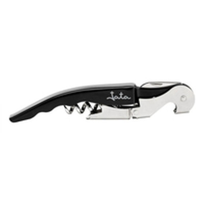 Bottle Opener with Corkscrew JATA Black Stainless steel