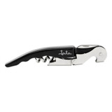 Bottle Opener with Corkscrew JATA Black Stainless steel