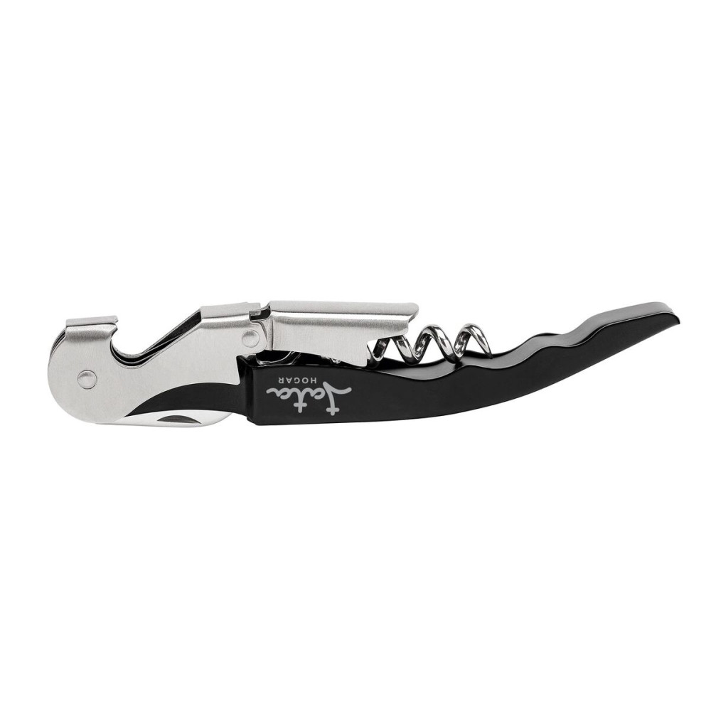 Bottle Opener with Corkscrew JATA Black Stainless steel