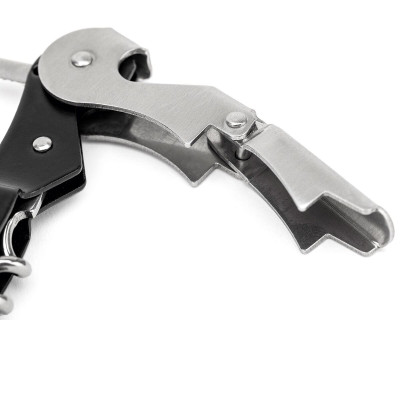 Bottle Opener with Corkscrew JATA Black Stainless steel
