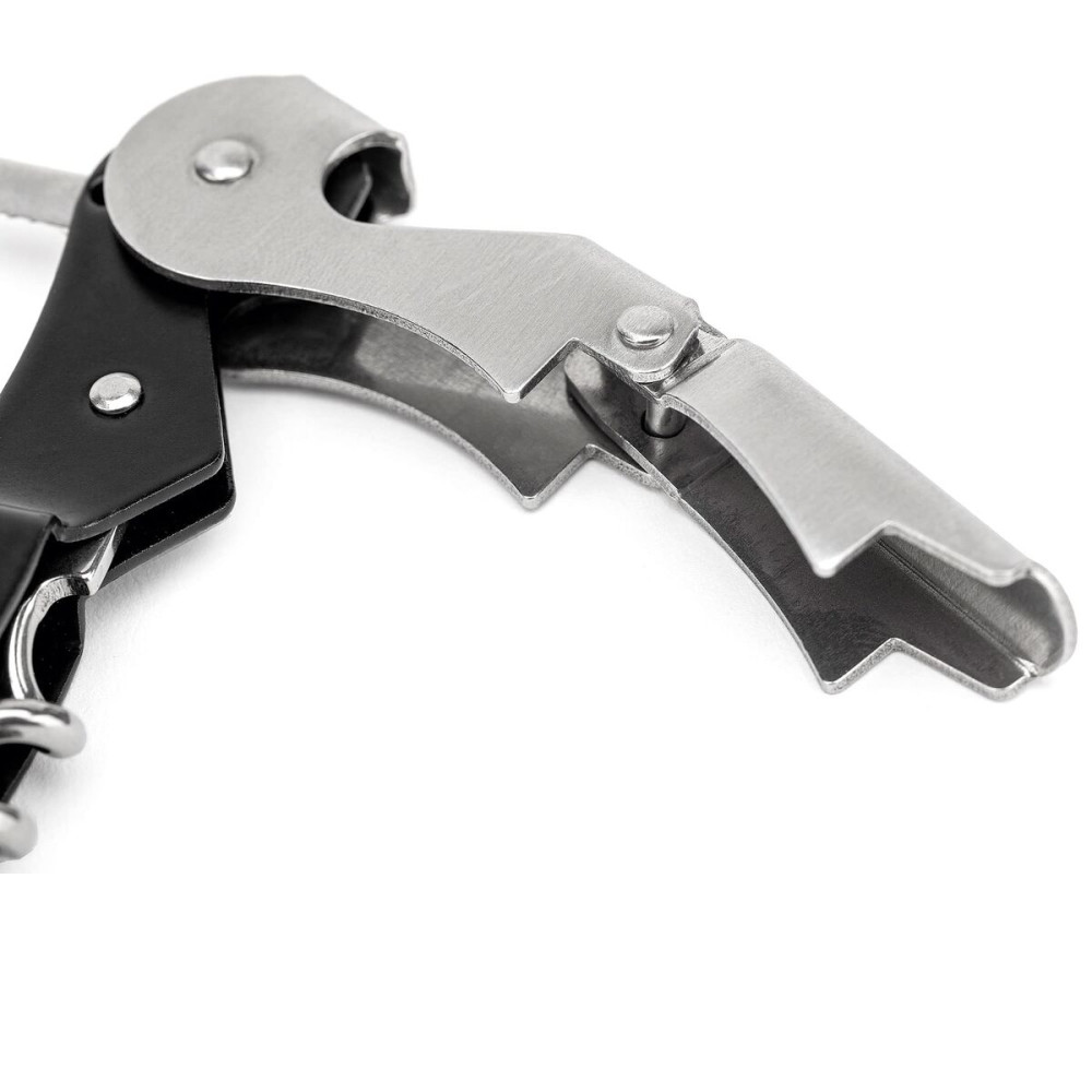 Bottle Opener with Corkscrew JATA Black Stainless steel