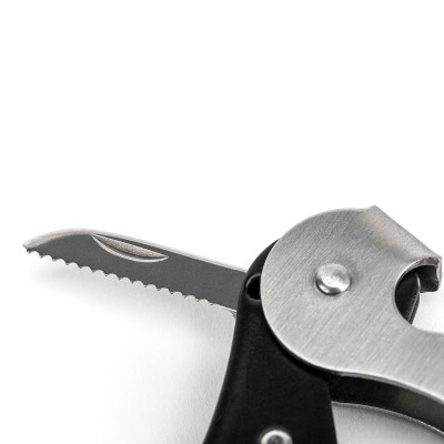 Bottle Opener with Corkscrew JATA Black Stainless steel