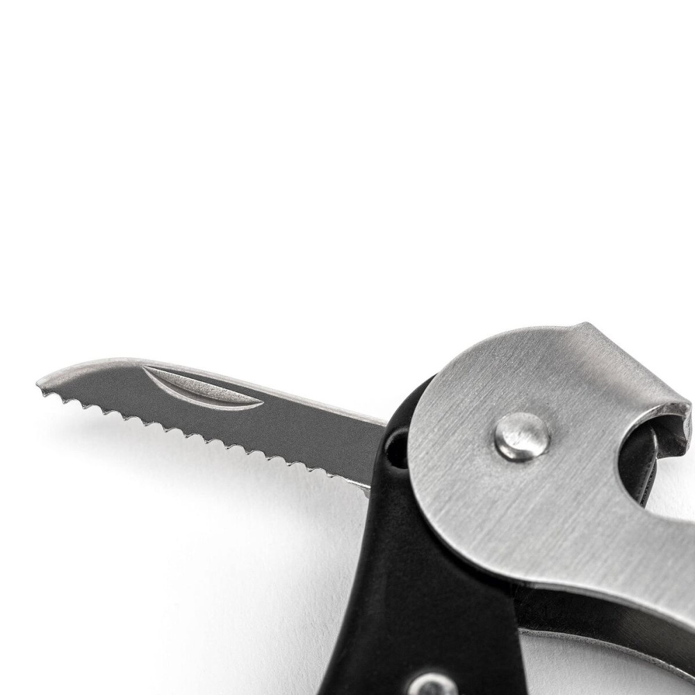 Bottle Opener with Corkscrew JATA Black Stainless steel