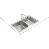 Sink with Two Basins Teka CLASSIC2C86REV