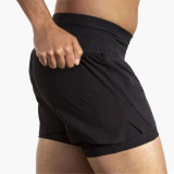 Men's Sports Shorts Brooks High Point 5" 2-in-1 Black