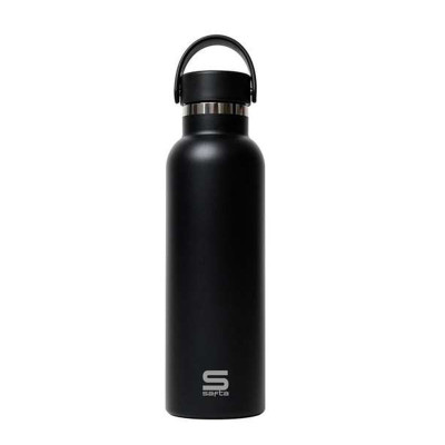 Water bottle Safta Negro Black Silicone Stainless steel
