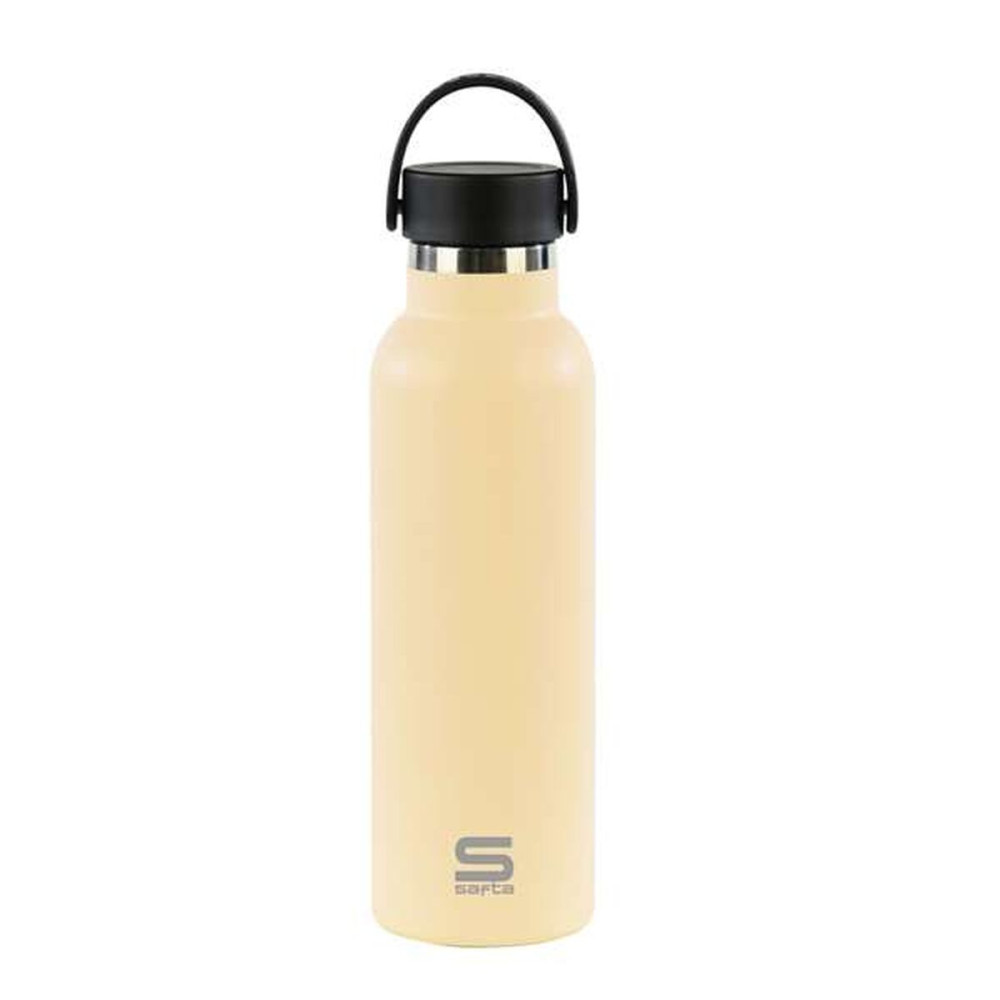 Water bottle Safta Mandarina Silicone Stainless steel