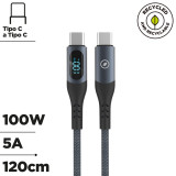 USB-C to USB-C Cable Muvit MC147-R-A Grey
