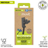 USB Cable Muvit MC167-RA-A Black