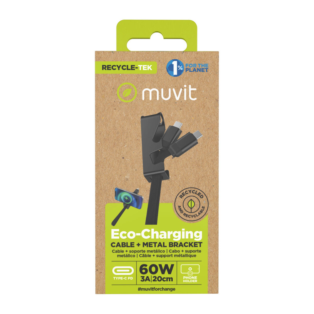 USB Cable Muvit MC167-RA-A Black
