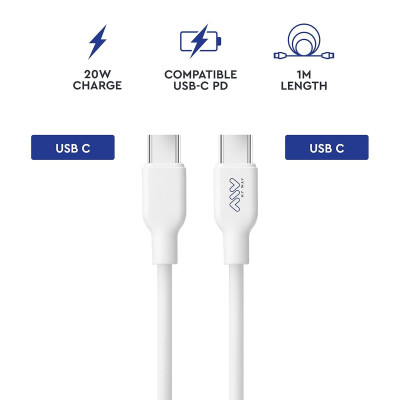 USB-C to USB-C Cable Myway White