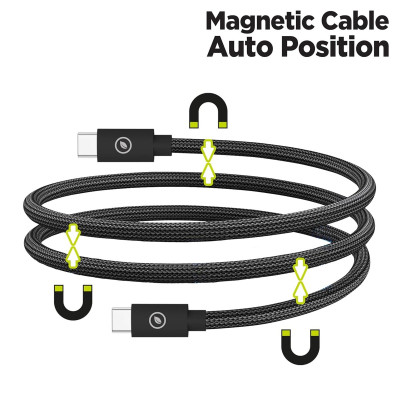 Magnetic Cables Muvit DC-363C-C Black 1 m