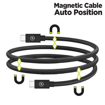 Magnetic Cables Muvit DC-363C-C Black 1 m