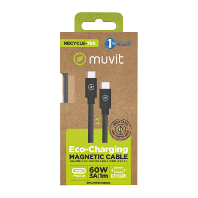Magnetic Cables Muvit DC-363C-C Black 1 m