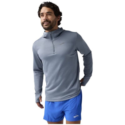 Men’s Hoodie Brooks Notch Thermal 3.0 Light grey