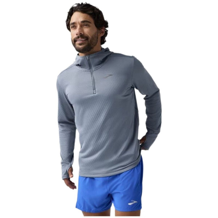 Men’s Hoodie Brooks Notch Thermal 3.0 Light grey