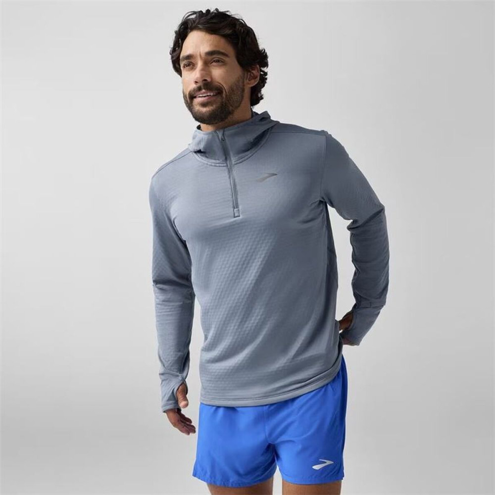 Men’s Hoodie Brooks Notch Thermal 3.0 Light grey