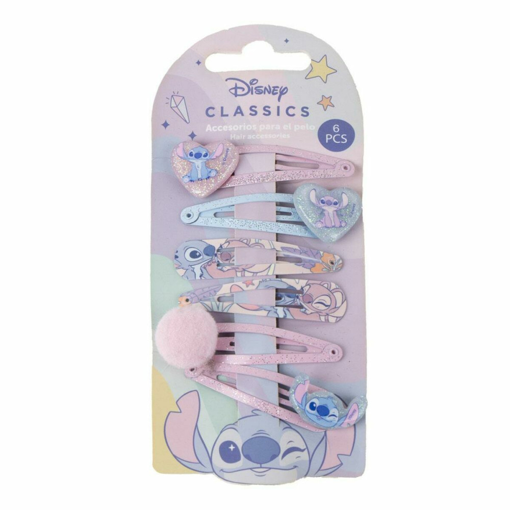 Hair Clips Stitch Blue