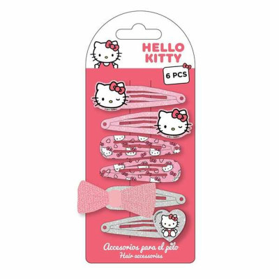 Hair Clips Hello Kitty Pink
