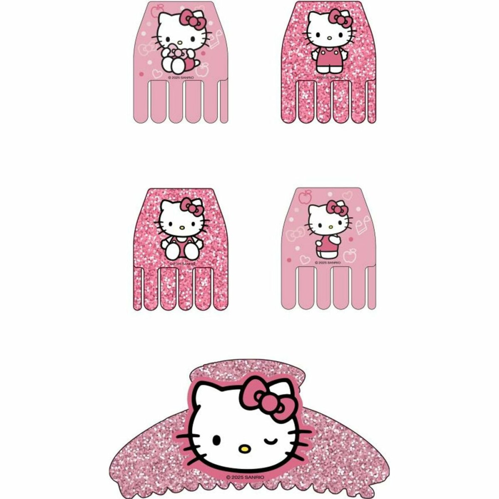 Hair Clips Hello Kitty Pink