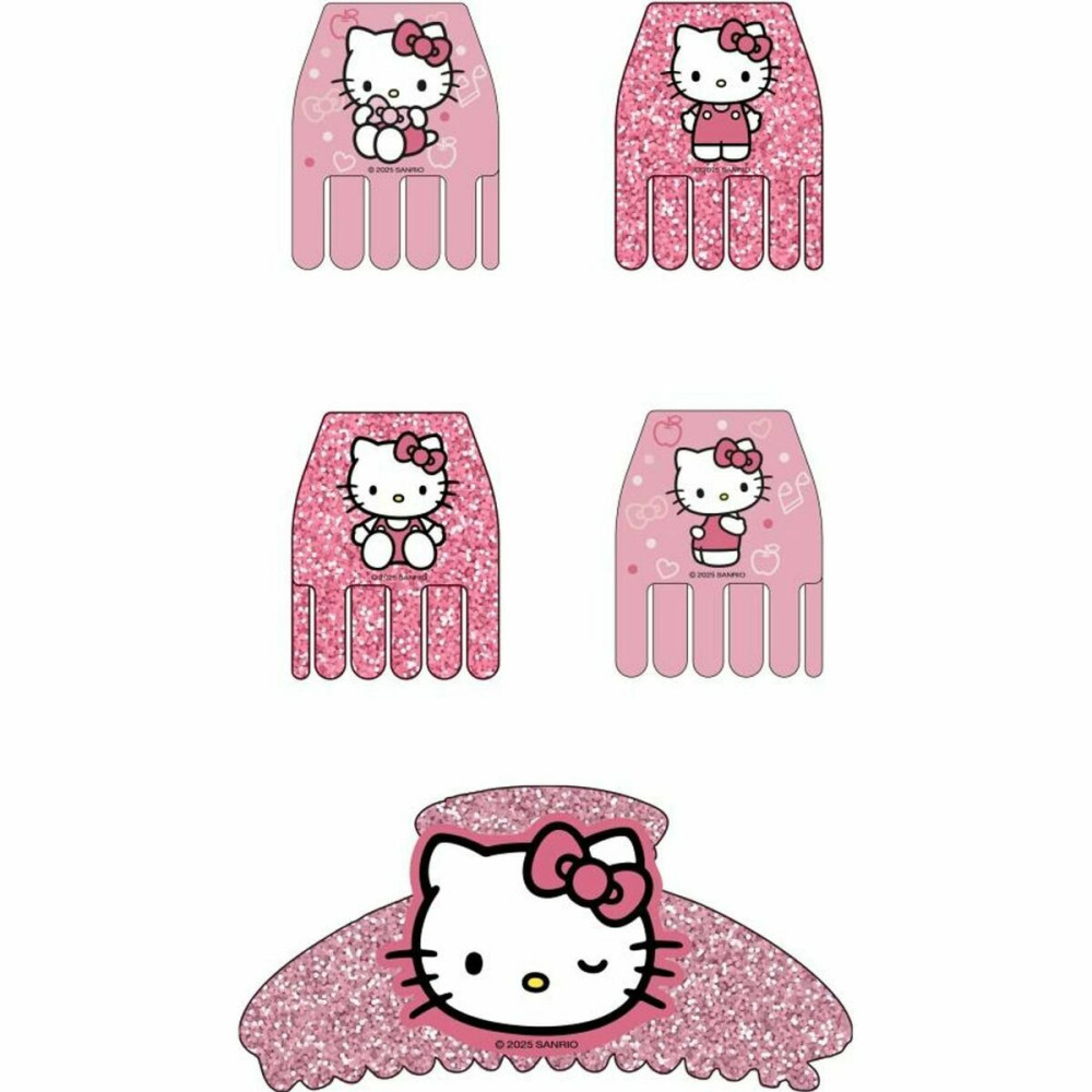 Hair Clips Hello Kitty Pink