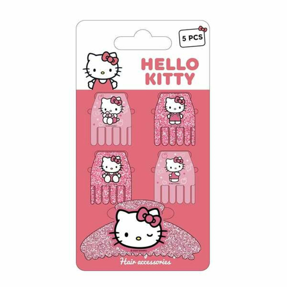 Hair Clips Hello Kitty Pink