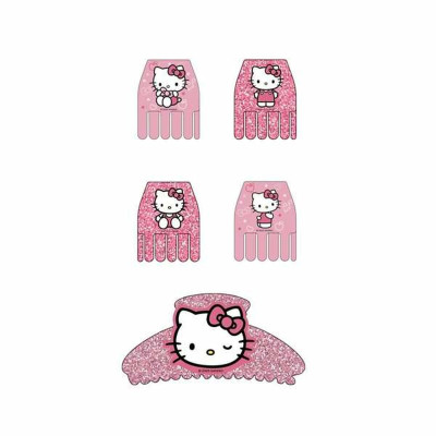 Hair Clips Hello Kitty Pink