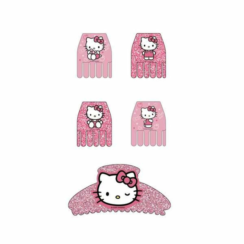 Hair Clips Hello Kitty Pink