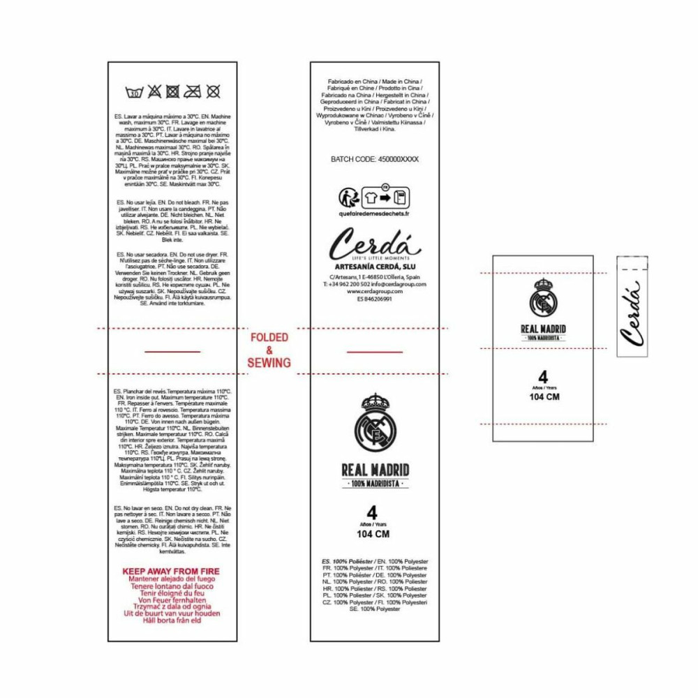 Hooded Sweatshirt for Girls Real Madrid C.F. Blue 5 Years