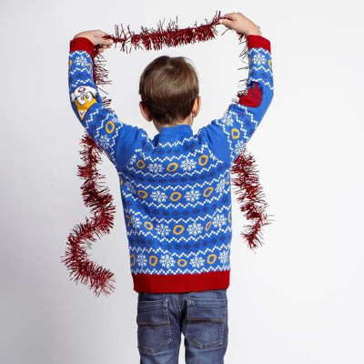 Sweater Sonic Blue Christmas 8 Years