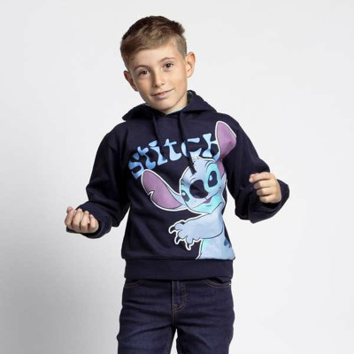 Hooded Sweatshirt for Girls Stitch Dark blue