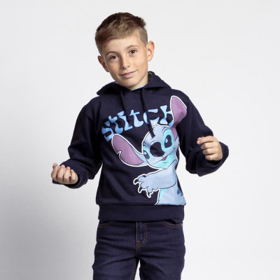 Hooded Sweatshirt for Girls Stitch Dark blue