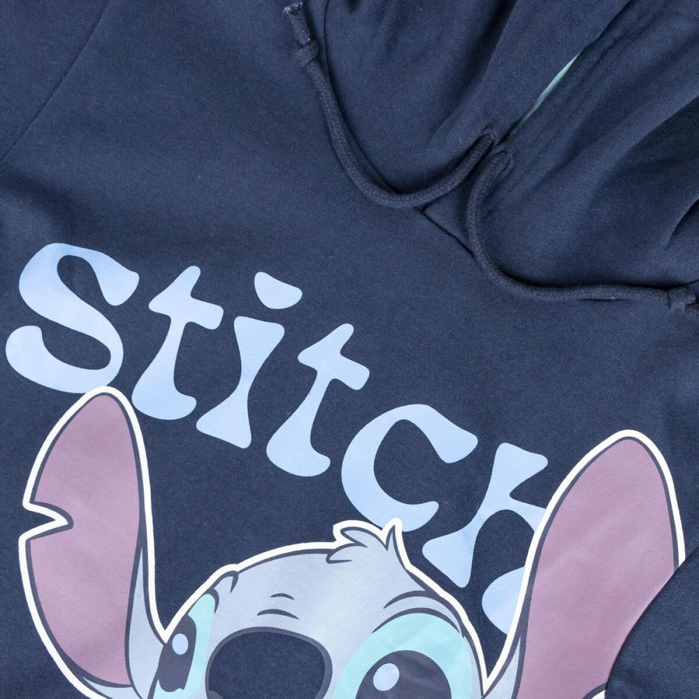 Hooded Sweatshirt for Girls Stitch Dark blue