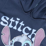Hooded Sweatshirt for Girls Stitch Dark blue