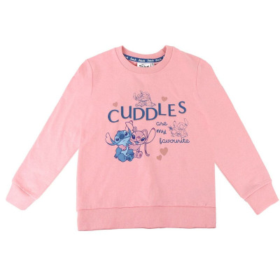 Hooded Sweatshirt for Girls Stitch Pink