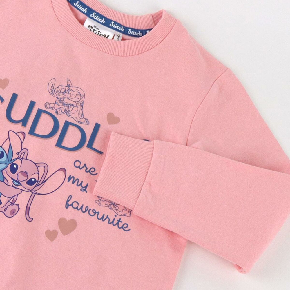 Hooded Sweatshirt for Girls Stitch Pink