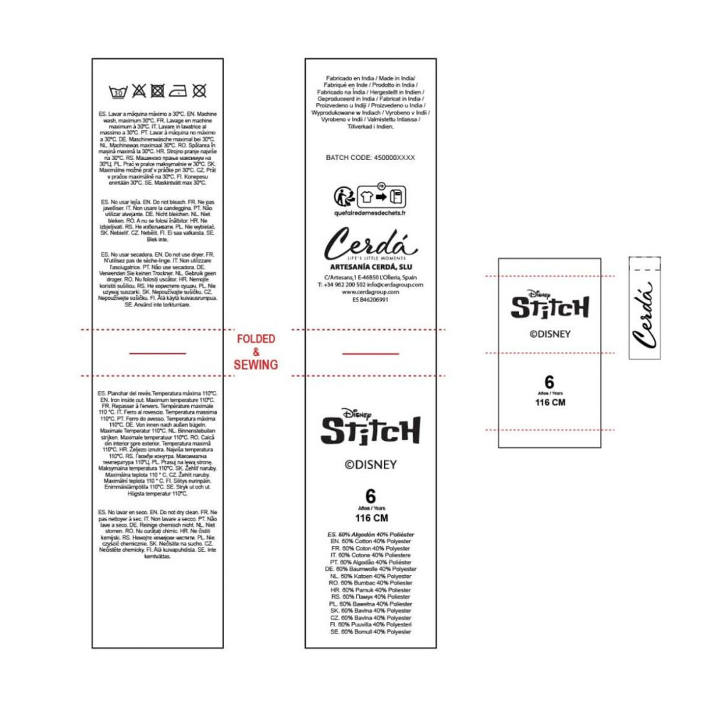 Hooded Sweatshirt for Girls Stitch Pink