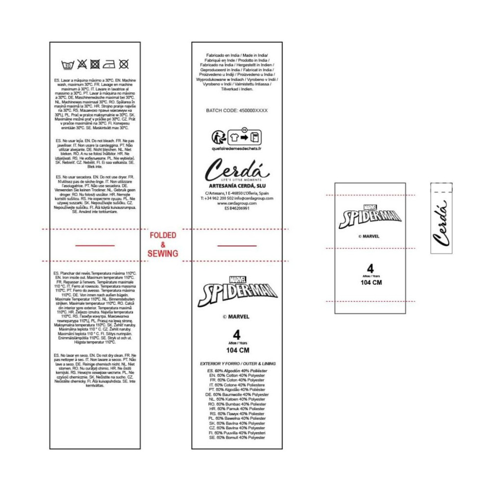 Children’s Hoodie Spider-Man Red