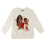 Hooded Sweatshirt for Girls Stitch Moana Beige