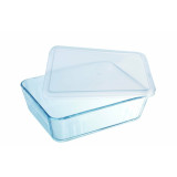 Food Preservation Container Pyrex White Black Transparent Clear Rectangular