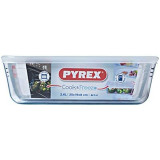 Food Preservation Container Pyrex White Black Transparent Clear Rectangular