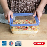 Set of lunch boxes Pyrex Blue Transparent 2,6 L 3 Pieces