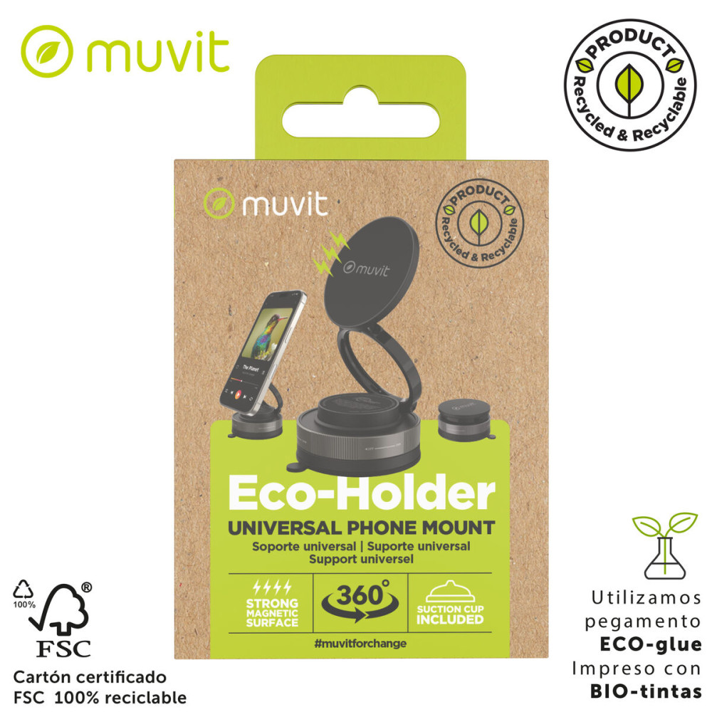 Mobile Support for Cars Muvit MCCHL0035 Black