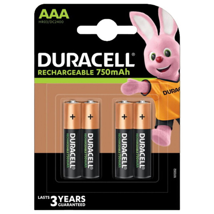 Rechargeable Batteries DURACELL LR03 750 mAh AAA
