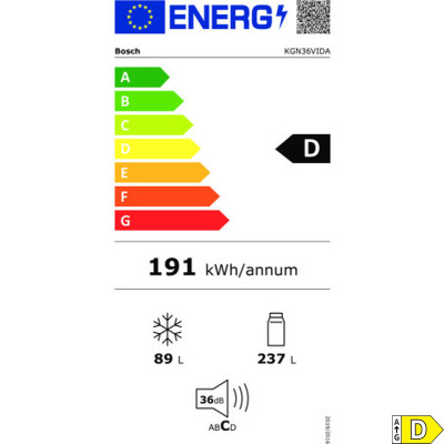 Combined Refrigerator BOSCH KGN36VIDA Silver Steel (Refurbished C)