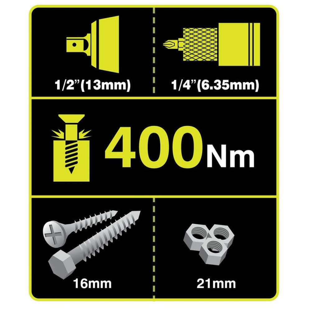 Impact wrench Ryobi RYLL18IW3 R18IW3-0 18 V 400 Nm