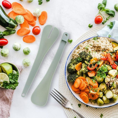 Salad Bowl Fackelmann Vert Stainless steel Plastic 49 X 15 X 30 CM 2 Pieces