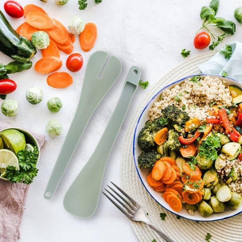 Salad Bowl Fackelmann Vert Stainless steel Plastic 49 X 15 X 30 CM 2 Pieces